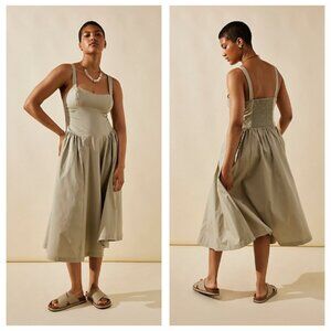 Free People Paolo Sleeveless Drop Waist Midi Dress Cottagecore - NWT - Small